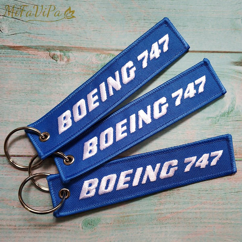 1 PC BLACK BOEING 747 KEYCHAIN - PILOTSX