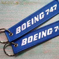 Thumbnail for 1 PC BOEING 747 KEYCHAIN NEW FASHION TRINKET PHONE STRAP BLACK EMBROIDERY - PILOTSX