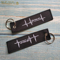 Thumbnail for 1 PC EMBROIDERY HEARTBEATS KEYCHAIN - PILOTSX