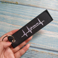 Thumbnail for 1 PC EMBROIDERY HEARTBEATS KEYCHAIN - PILOTSX