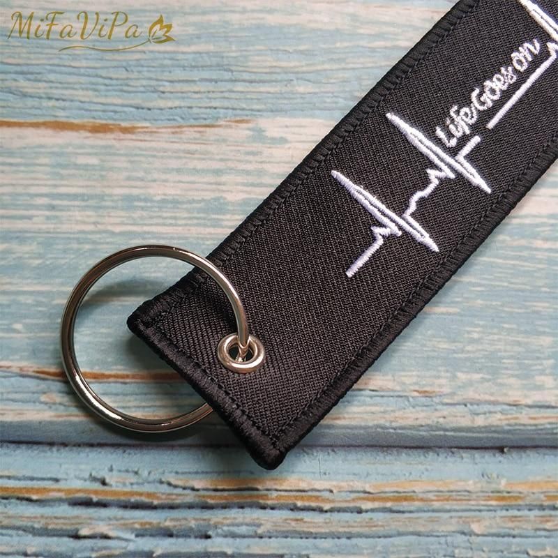 1 PC EMBROIDERY HEARTBEATS KEYCHAIN - PILOTSX