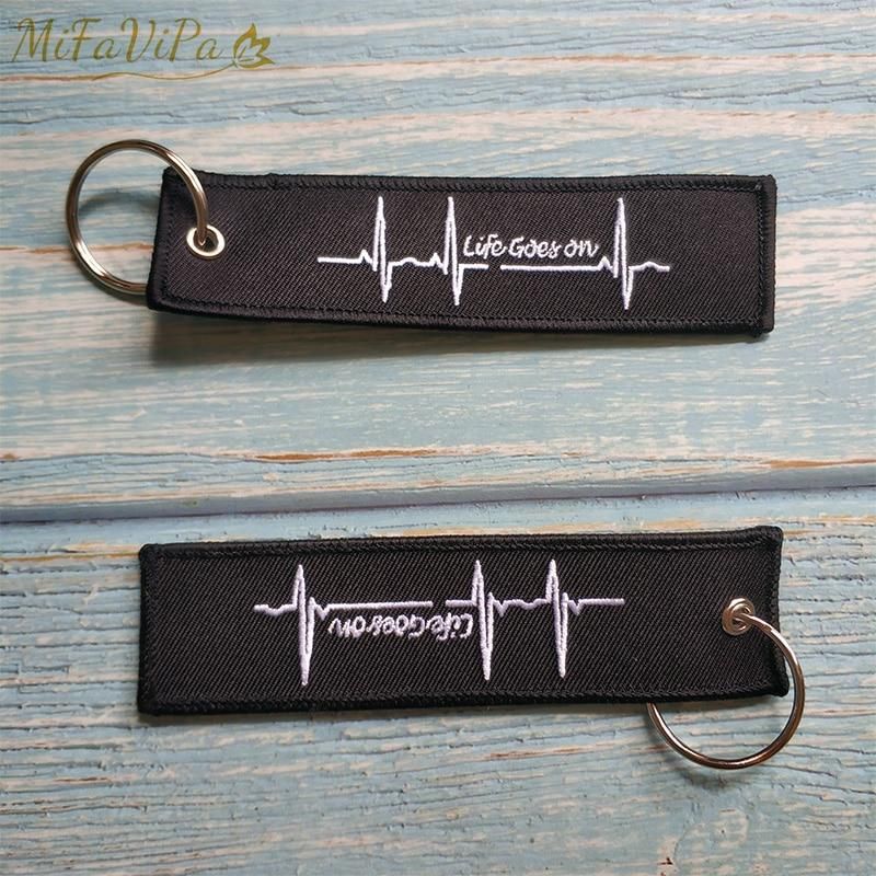 1 PC EMBROIDERY HEARTBEATS KEYCHAIN - PILOTSX