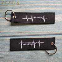 Thumbnail for 1 PC EMBROIDERY HEARTBEATS KEYCHAIN - PILOTSX