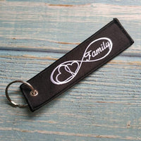 Thumbnail for 1 PSC EMBROIDERY FAMILY INFINITY LOVE KEYCHAIN - PILOTSX