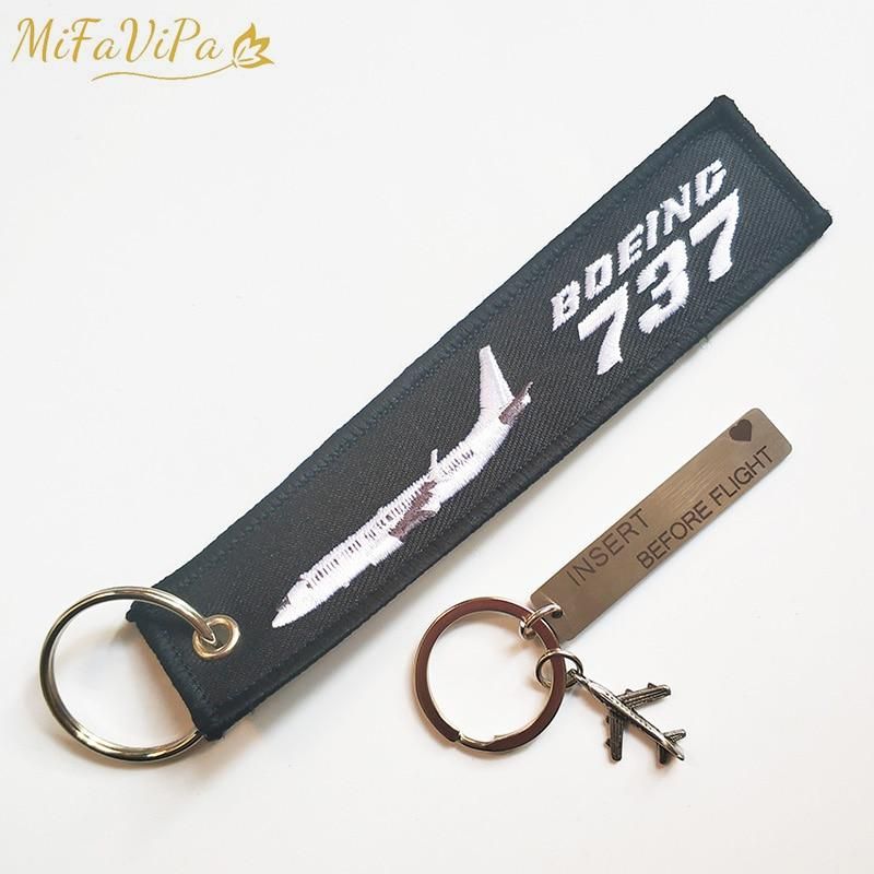 1 SET BOEING 737 EMBROIDERY KEY CHAIN - PILOTSX