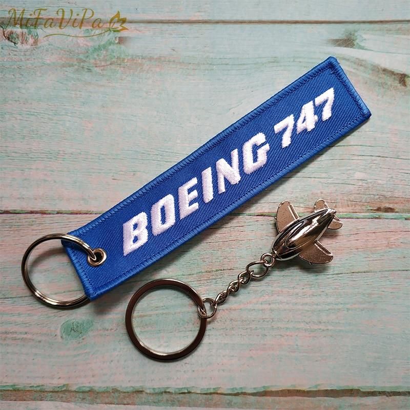 1 SET BOEING 747 EMBROIDERY KEY CHAIN - PILOTSX