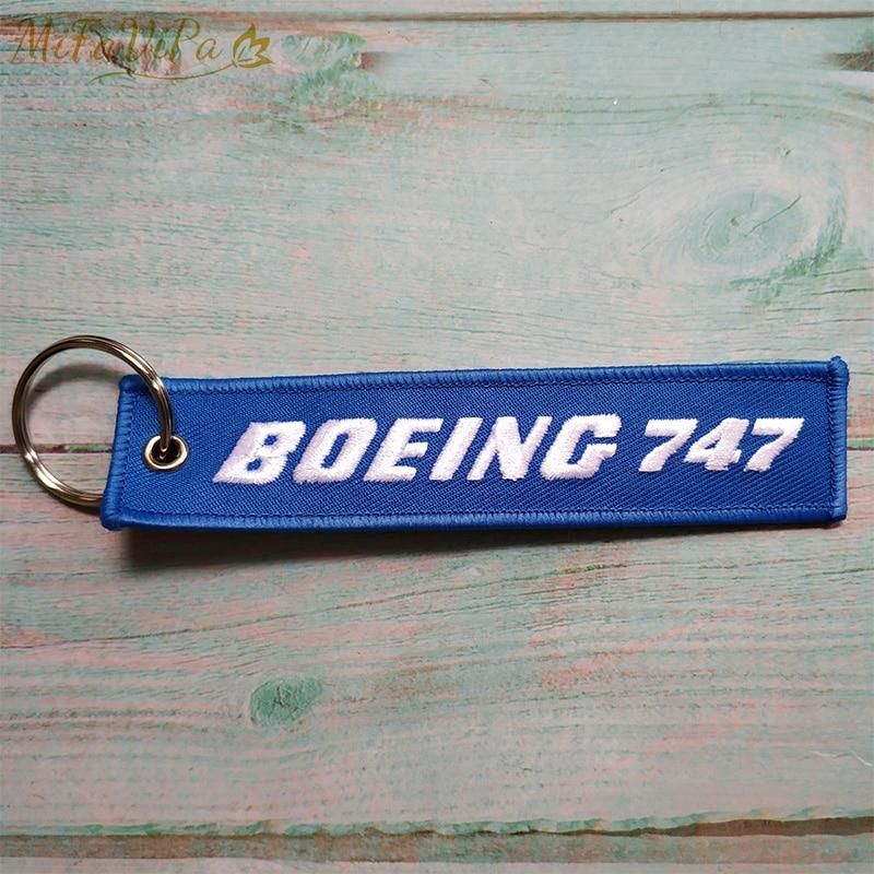 1 SET BOEING 747 EMBROIDERY KEY CHAIN - PILOTSX