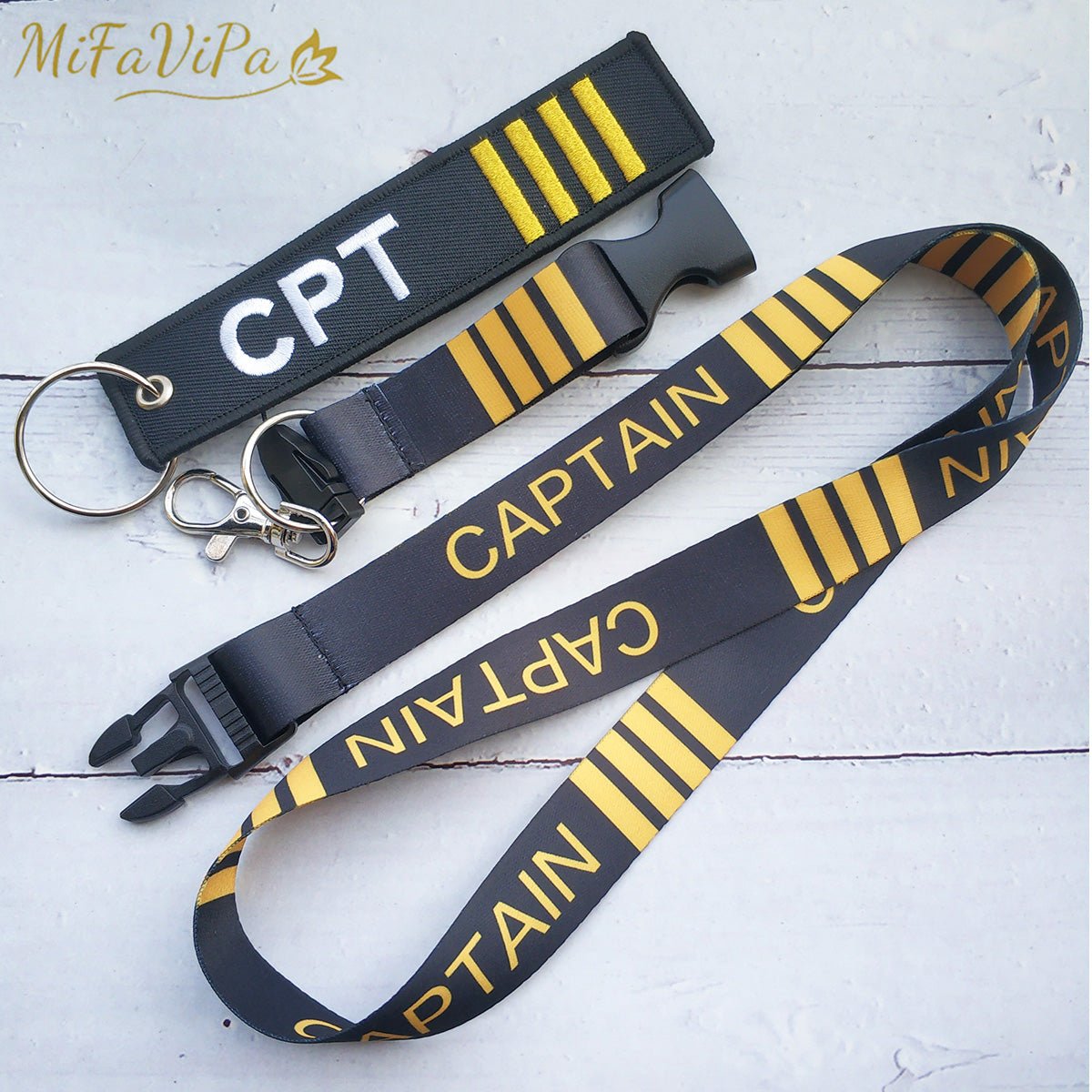 1 SET CAPTAIN LANYARDS NECK STRAP KEY CHAIN - PILOTSX