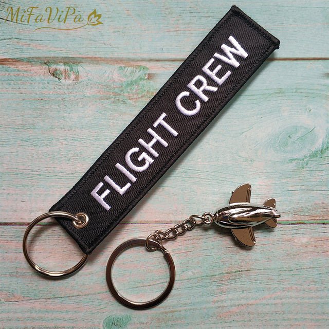 1 SET FLIGHT CREW KEYCHAIN FASHION TRINKET PHONE STRAP EMBROIDERY KEY CHAIN - PILOTSX