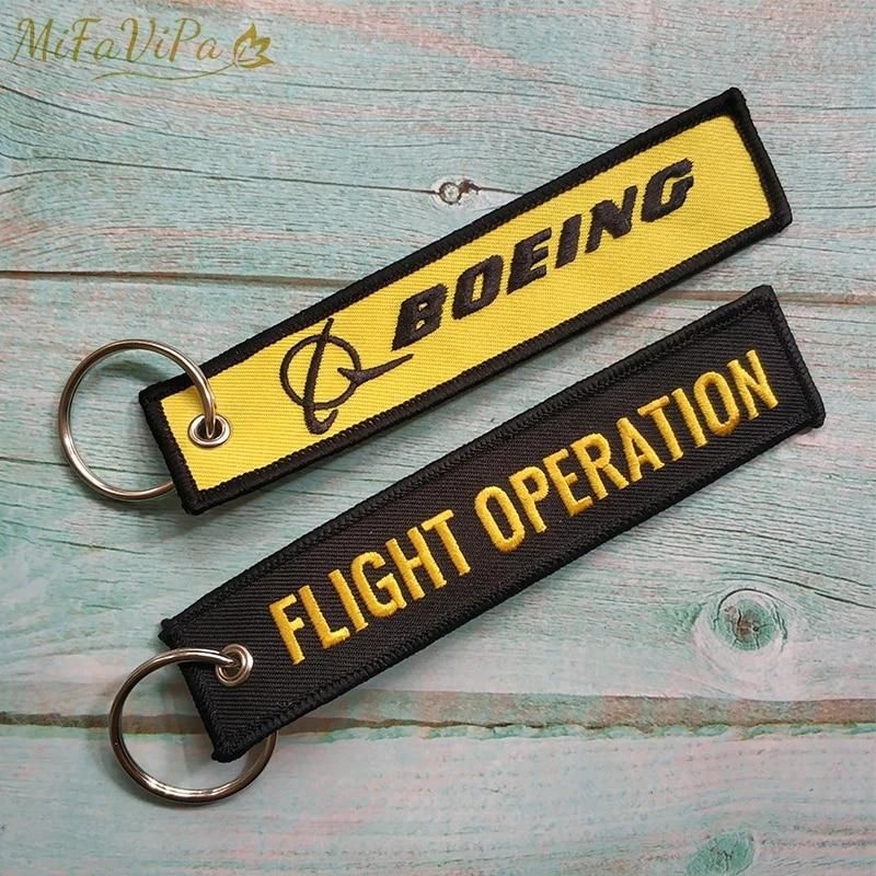 10 PCS BOEING KEY CHAINS FLIGHT OPERATION EMBROIDERY KEY CHAIN - PILOTSX