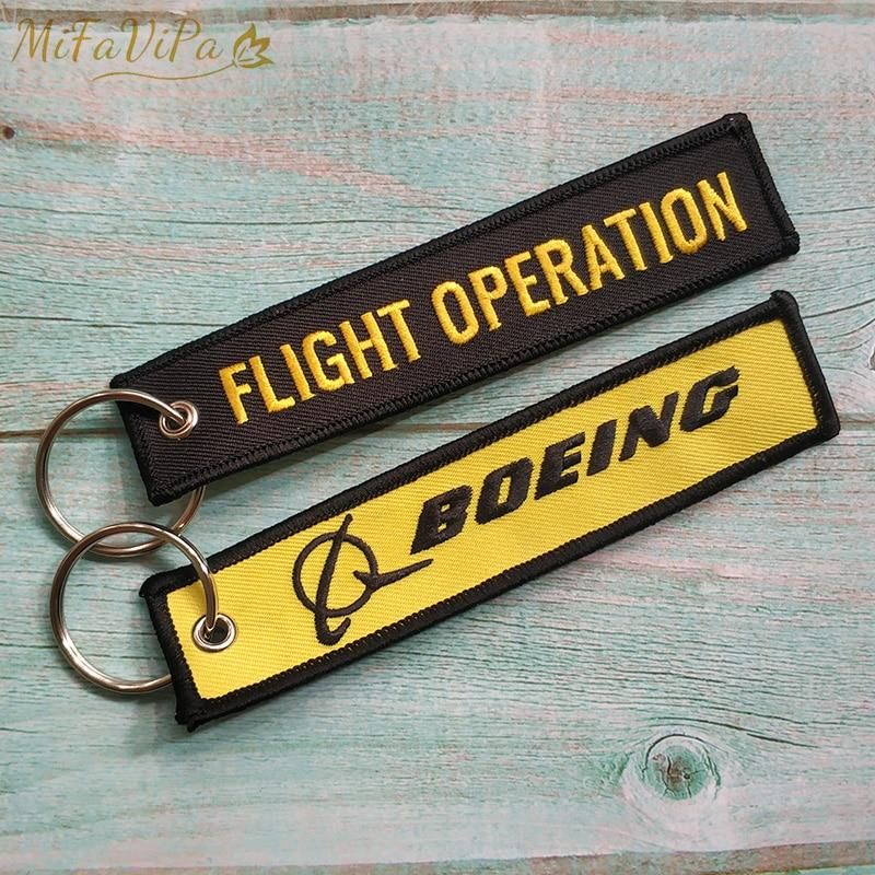 10 PCS BOEING KEY CHAINS FLIGHT OPERATION EMBROIDERY KEY CHAIN - PILOTSX