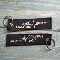 Thumbnail for 10 PCS EMBROIDERY HEARTBEATS I AM A PILOT KEY RING - PILOTSX