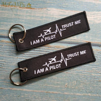 Thumbnail for 10 PCS EMBROIDERY HEARTBEATS I AM A PILOT KEY RING - PILOTSX