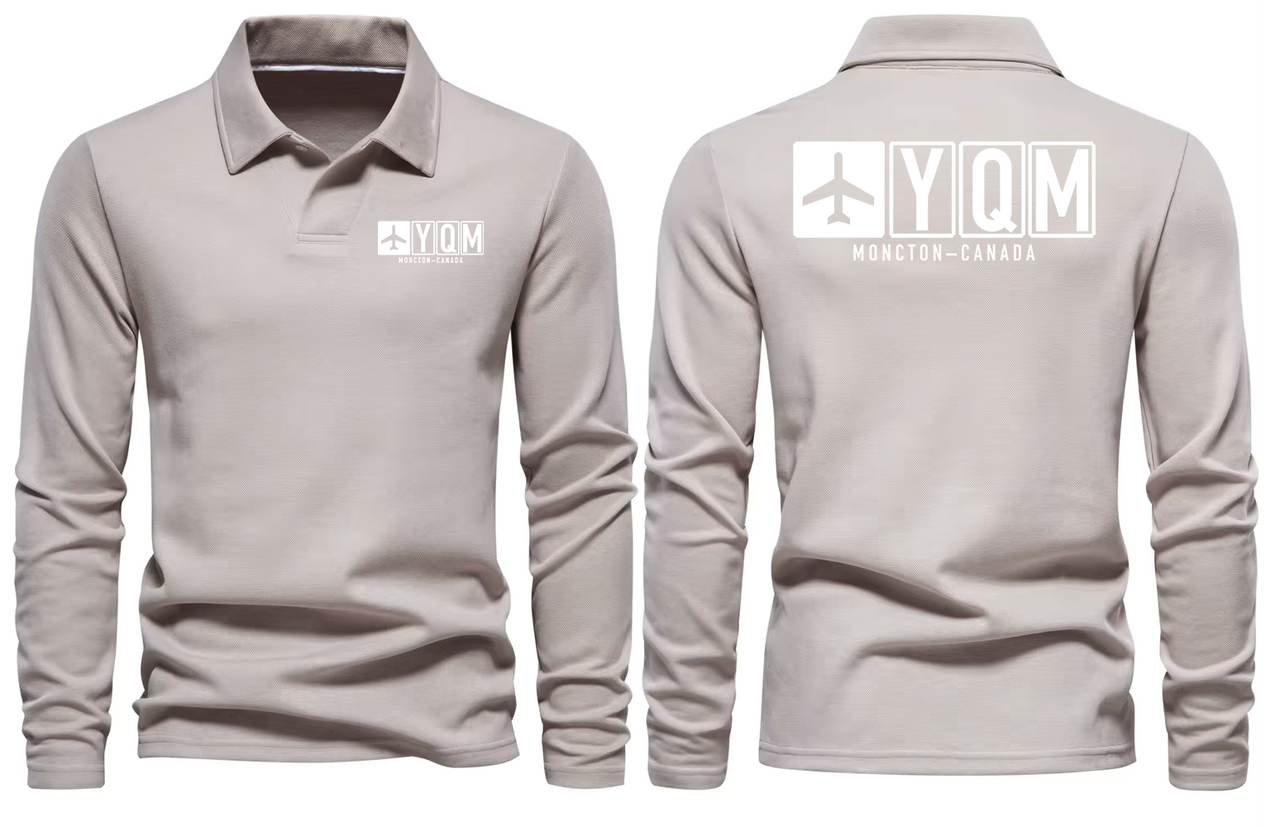 YQM AIRPORT LONG SLEEVE POLO