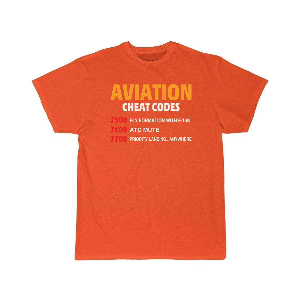 Aviation Cheat Codes - Funny For Pilots And Atc T-SHIRT THE AV8R