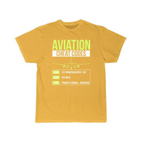 Thumbnail for Aviation Cheat Codes Funny ATC Pilot  T-SHIRT THE AV8R