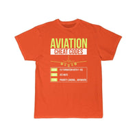 Thumbnail for Aviation Cheat Codes Funny ATC Pilot  T-SHIRT THE AV8R