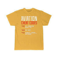Thumbnail for Aviation Cheat Codes Funny Airplane Humor Pilot T-SHIRT THE AV8R
