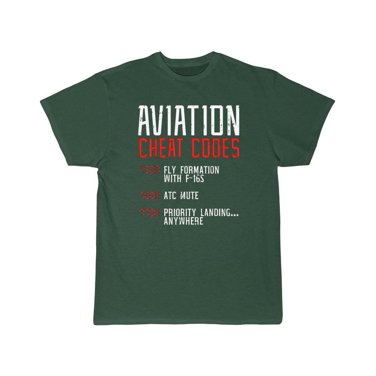 Aviation Cheat Codes Funny Airplane Humor Pilot T-SHIRT THE AV8R