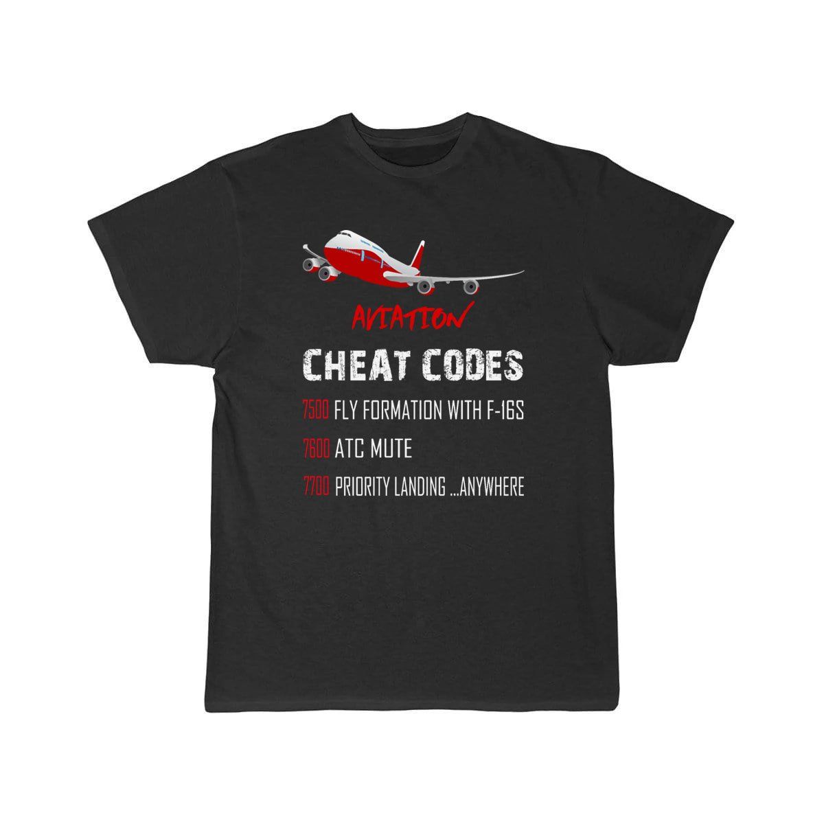 Aviation Cheat Codes 7500 7600 7700 T-SHIRT THE AV8R