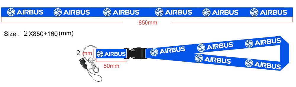 2 PC FLIGHT CREW LANYARDS NECK STRAP KEY CHAIN - PILOTSX