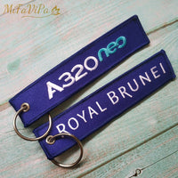 Thumbnail for 2 PCS A ROYAL BRUNEI SIDE B A320 EMBROIDERY KEY CHAIN - PILOTSX