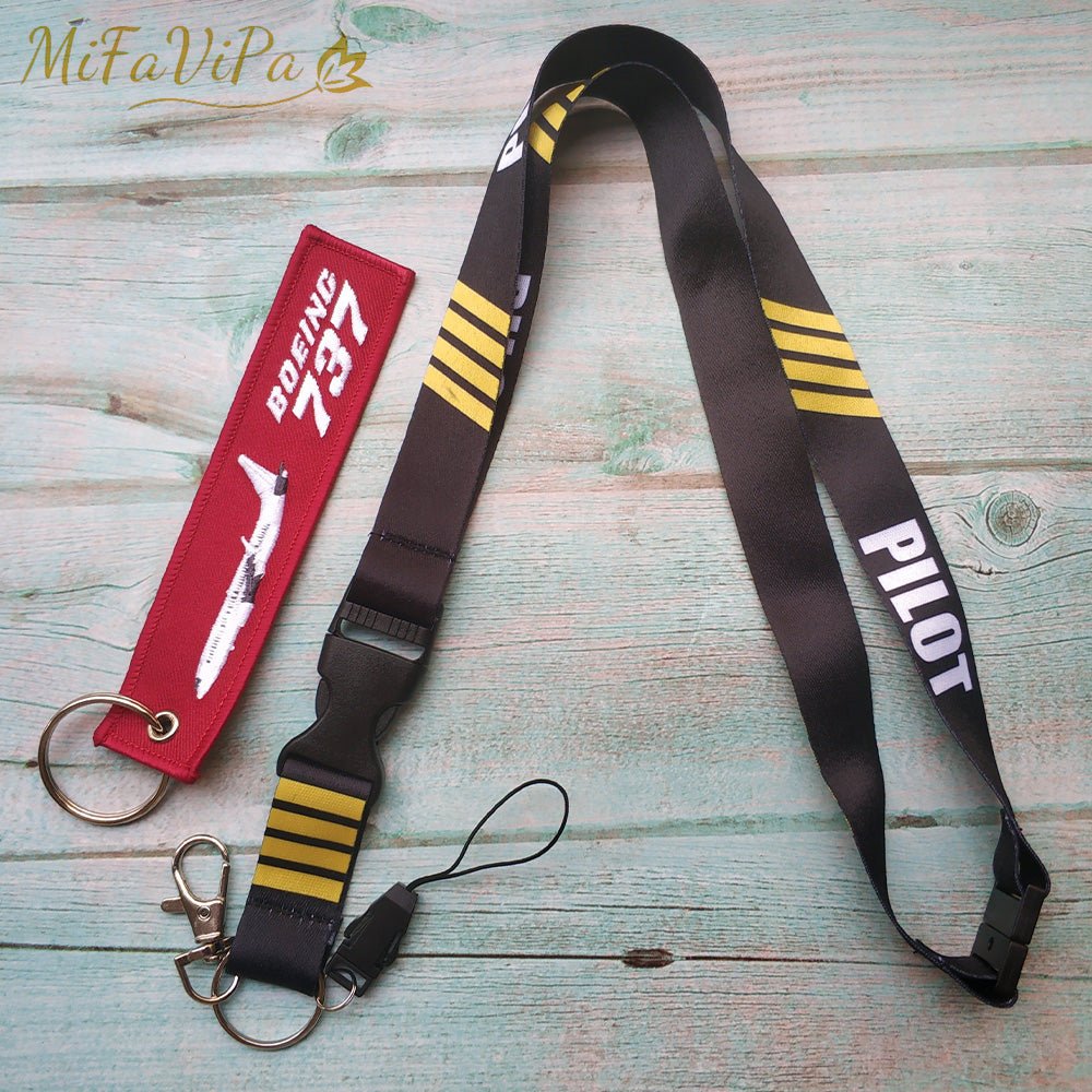 2 PCS AIRBUS A320 SLEUTELHANGE CESSNA KEYCHAIN AIRBUS NECK STRAP - PILOTSX