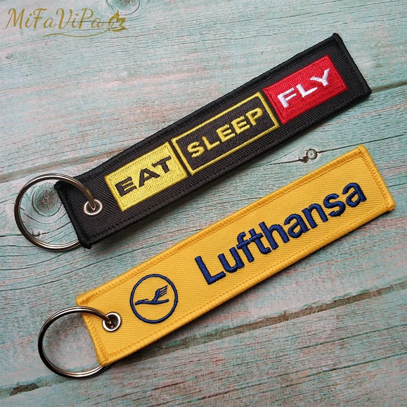 2 PCS AV8R KEYRING EAT SLEEP FLY KEYCHAIN - PILOTSX