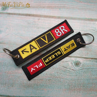 Thumbnail for 2 PCS AV8R KEYRING EAT SLEEP FLY KEYCHAIN - PILOTSX