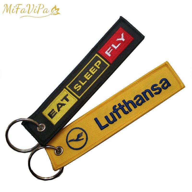 2 PCS AV8R KEYRING EAT SLEEP FLY KEYCHAIN - PILOTSX