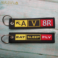 Thumbnail for 2 PCS AV8R KEYRING EAT SLEEP FLY KEYCHAIN - PILOTSX