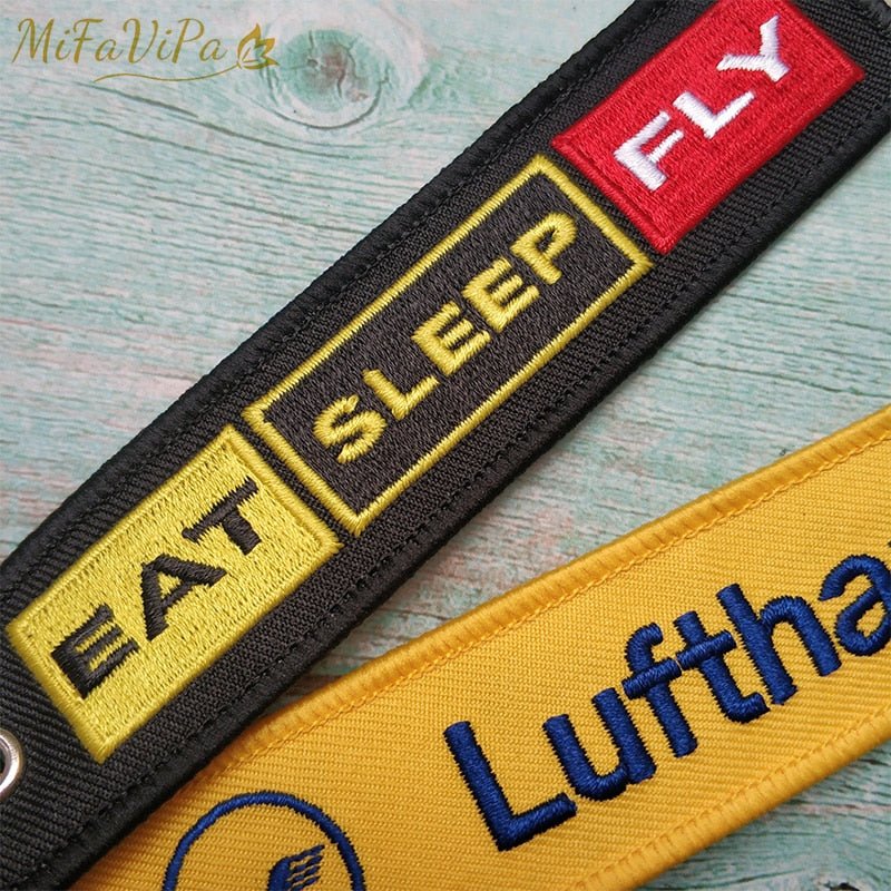 2 PCS AV8R KEYRING EAT SLEEP FLY KEYCHAIN - PILOTSX