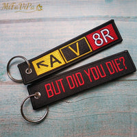 Thumbnail for 2 PCS AV8R SLEUTELHANGER EMBROIDERY FUNNY KEYCHAIN - PILOTSX