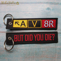 Thumbnail for 2 PCS AV8R SLEUTELHANGER EMBROIDERY FUNNY KEYCHAIN - PILOTSX