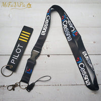 Thumbnail for 2 PCS BLACK PILOT SLEUTELHANGE KEYCHAIN AIRBUS NECK STRAP AIRPLANE - PILOTSX