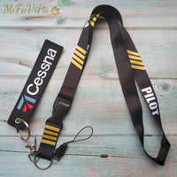 Thumbnail for 2 PCS BLACK PILOT SLEUTELHANGE KEYCHAIN AIRBUS NECK STRAP AIRPLANE - PILOTSX