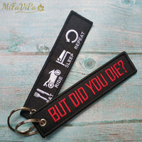 Thumbnail for 2 PCS BLACK SLEUTELHANGER EMBROIDERY FUNNY KEYCHAIN - PILOTSX