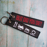 Thumbnail for 2 PCS BLACK SLEUTELHANGER EMBROIDERY FUNNY KEYCHAIN - PILOTSX