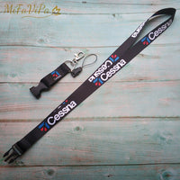 Thumbnail for 2 PCS BLUE BOEING LANYARDS FASHION BLACK CESSNA NECK STRAP KEY CHAIN - PILOTSX