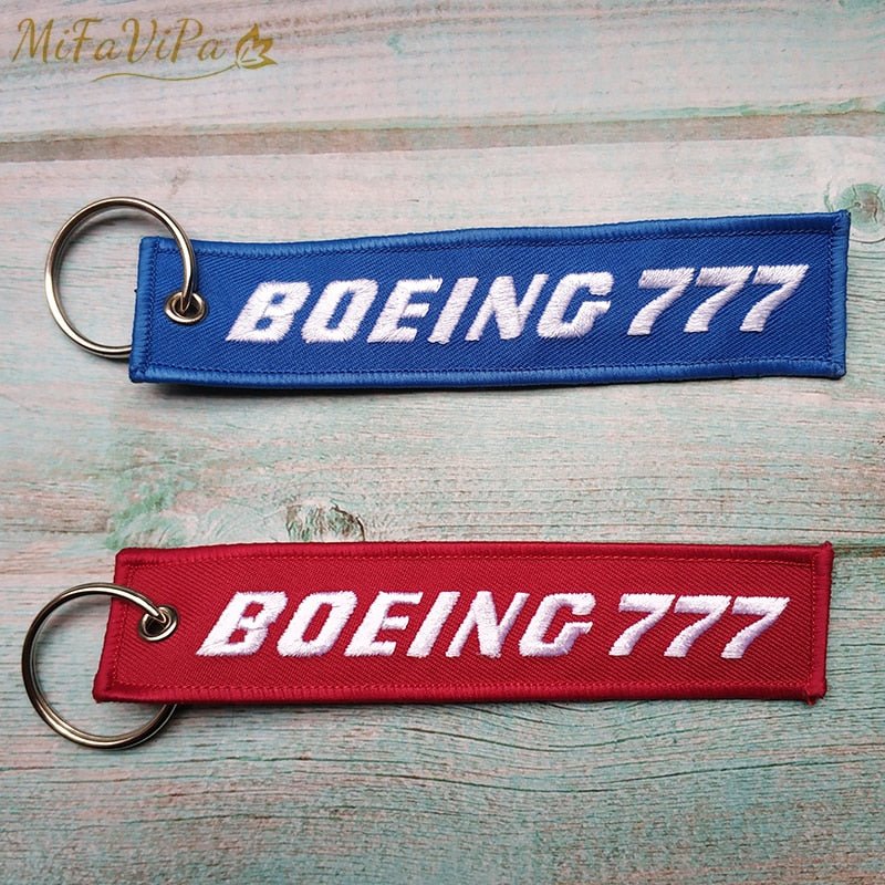 2 PCS BOEING 777 EMBROIDERY KEY CHAIN - PILOTSX