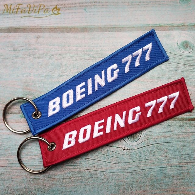 2 PCS BOEING 777 EMBROIDERY KEY CHAIN - PILOTSX