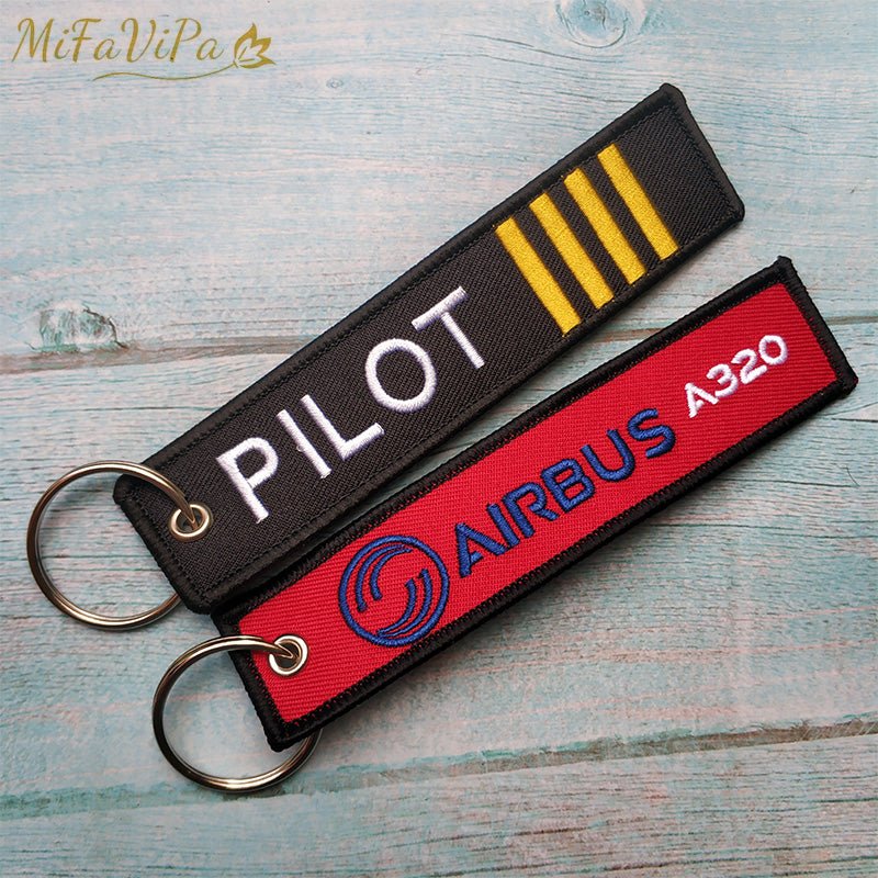 2 PCS FASHION TRINKET KEYCHAIN AIRBUS A320 AVIATOR PORTE CLEF AIRCRAFT KEY CHAIN - PILOTSX