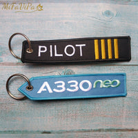 Thumbnail for 2 PCS FASHION TRINKET KEYCHAIN AIRBUS A330 AVIATOR PORTE CLEF AIRCRAFT KEY CHAIN - PILOTSX