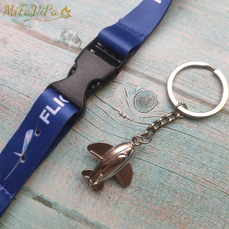 2 PCS FLIGHT CREW LANYARD SLEUTELHANGE KEYCHAIN AIRBUS NECK STRAP - PILOTSX