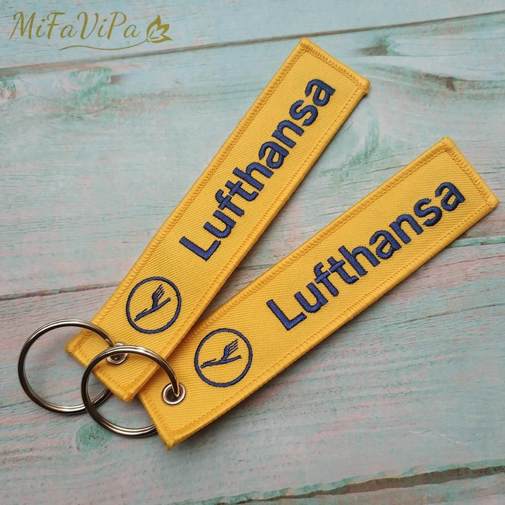 2 PCS LUFTHANSA EMBROIDERY KEY CHAIN - PILOTSX