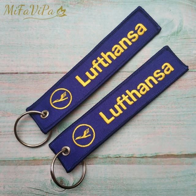 2 PCS LUFTHANSA EMBROIDERY KEY CHAIN - PILOTSX