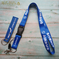 Thumbnail for 2 PCS LUFTHANSA SLEUTELHANGE BLUE AIRBUS KEYCHAIN NECK STRAP - PILOTSX