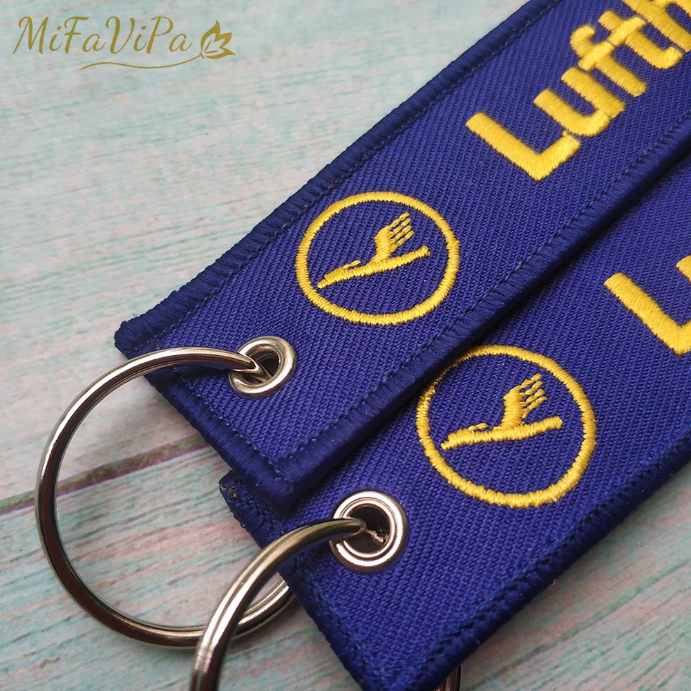 2 PCS LUFTHANSA SLEUTELHANGE KEYCHAIN CESSNA LANYARDS NECK STRAP - PILOTSX