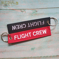 Thumbnail for 2 PCS RED FLIGHT CREW KEYCHAIN FASHION TRINKET PHONE STRAP BLACK EMBROIDERY KEYCHAINS - PILOTSX