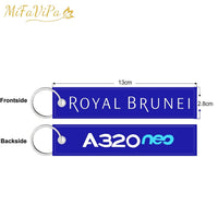 Thumbnail for 2 PCS ROYAL BRUNEI A320 EMBROIDERY KEY CHAIN - PILOTSX